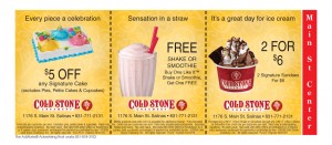 Coldstone Deals Discounts Coldstone 300x131 Coupons for Monterey, Salinas Great Deals and Discounts