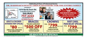 Dr. Rakshak Dentist Salinas Deals Discounts Dr. Rakshak Dentist Salinas 300x131 Coupons for Monterey, Salinas Great Deals and Discounts