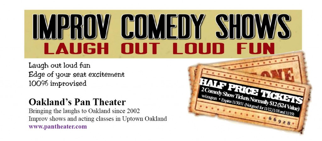  Deals  Discounts  PAN THEATER1 1024x449 HALF PRICE COMEDY   IMPROV COMEDY Oakland 